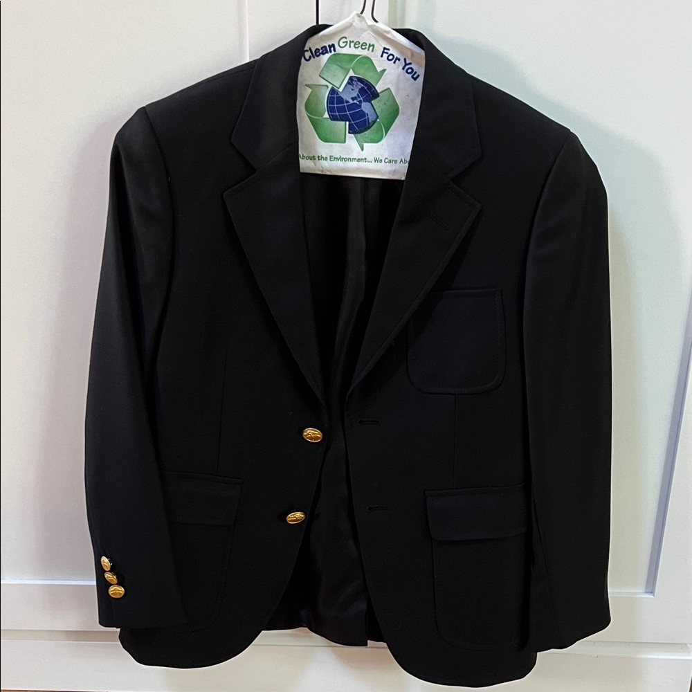 Brooks Brothers Navy Kids Blazer with Gold Buttons